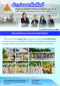 กิจกรรมเข้าแถวเคารพธงชาติ ทุกเช้าวันจันทร์